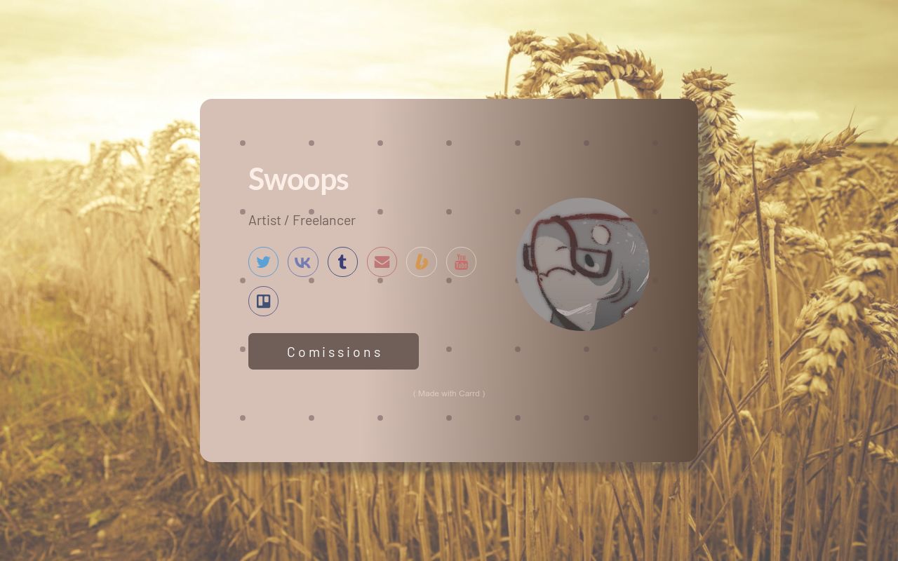 Carrd profile picture for @swoops